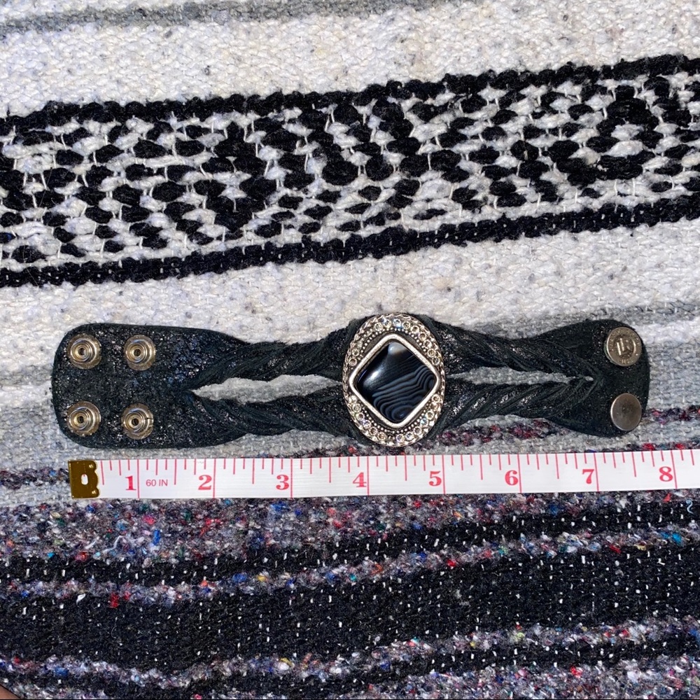 Buckle // Leather Rock Snap Bracelet